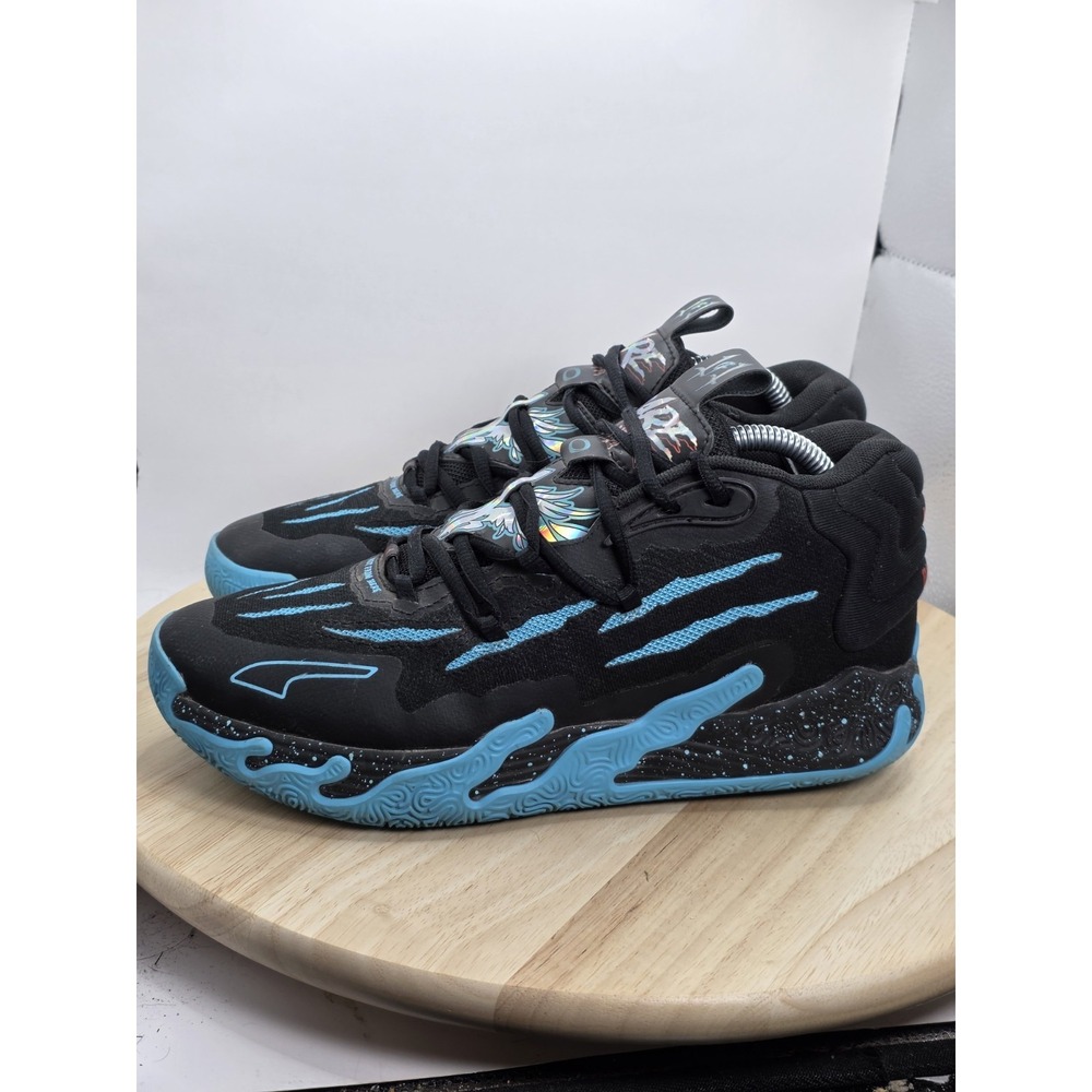 Mens Size 7 - Puma MB.03 Blue Hive LaMelo Ball Black Basketball‎ Shoes 379293-01